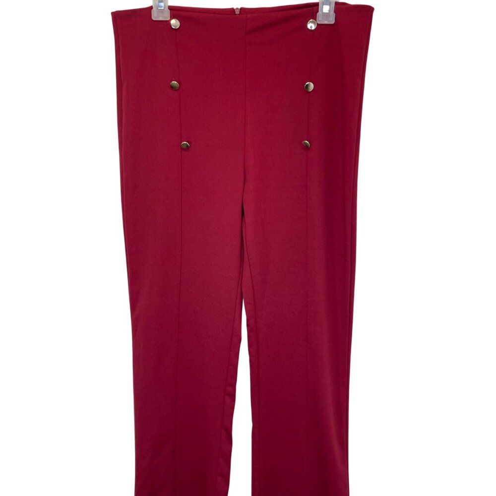 Women Burgundy Pants Size XL - Picture 3 of 4